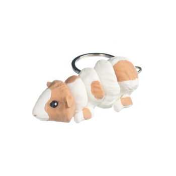 Świnka morska (białe łapki) - brelok do kluczy